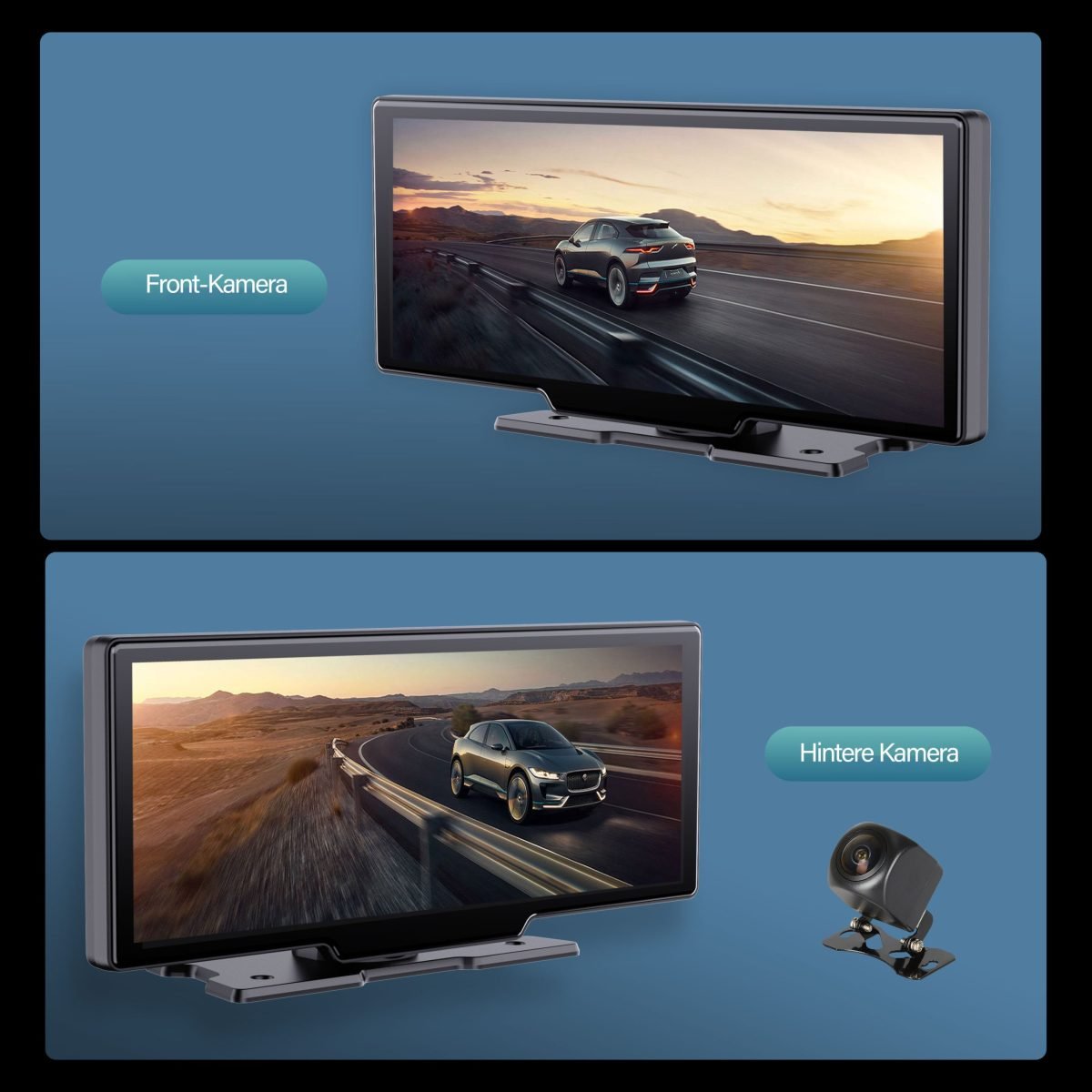10" Portable CarPlay & Android Auto Touchscreen Einheit mit 4K Dashcam + Backup Cam für jedes Auto – Bild 8